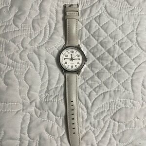 White Fossil watch